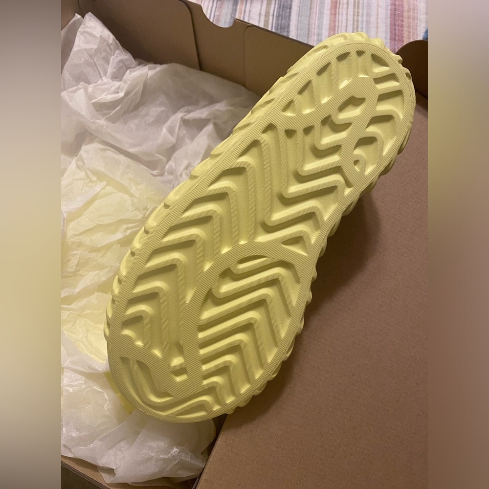 Brand new adidas rain boots, foam material, 7.5 women size, vibrant yellow.